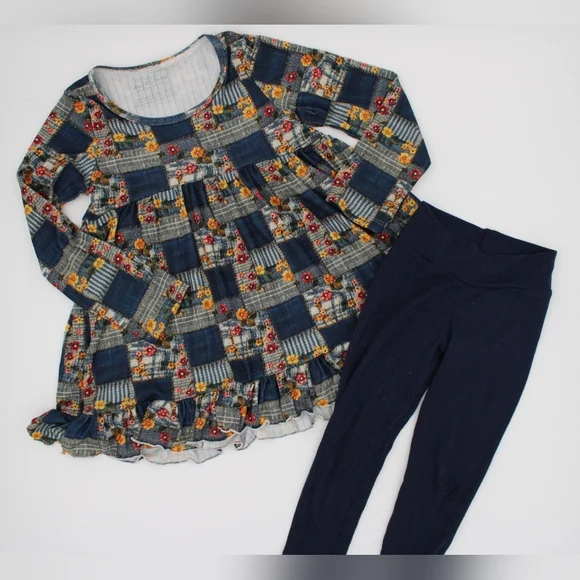 7pc Girls 5 Handmade Bundle – Cute Prints, Tops & Leggings - Picture 3 of 9